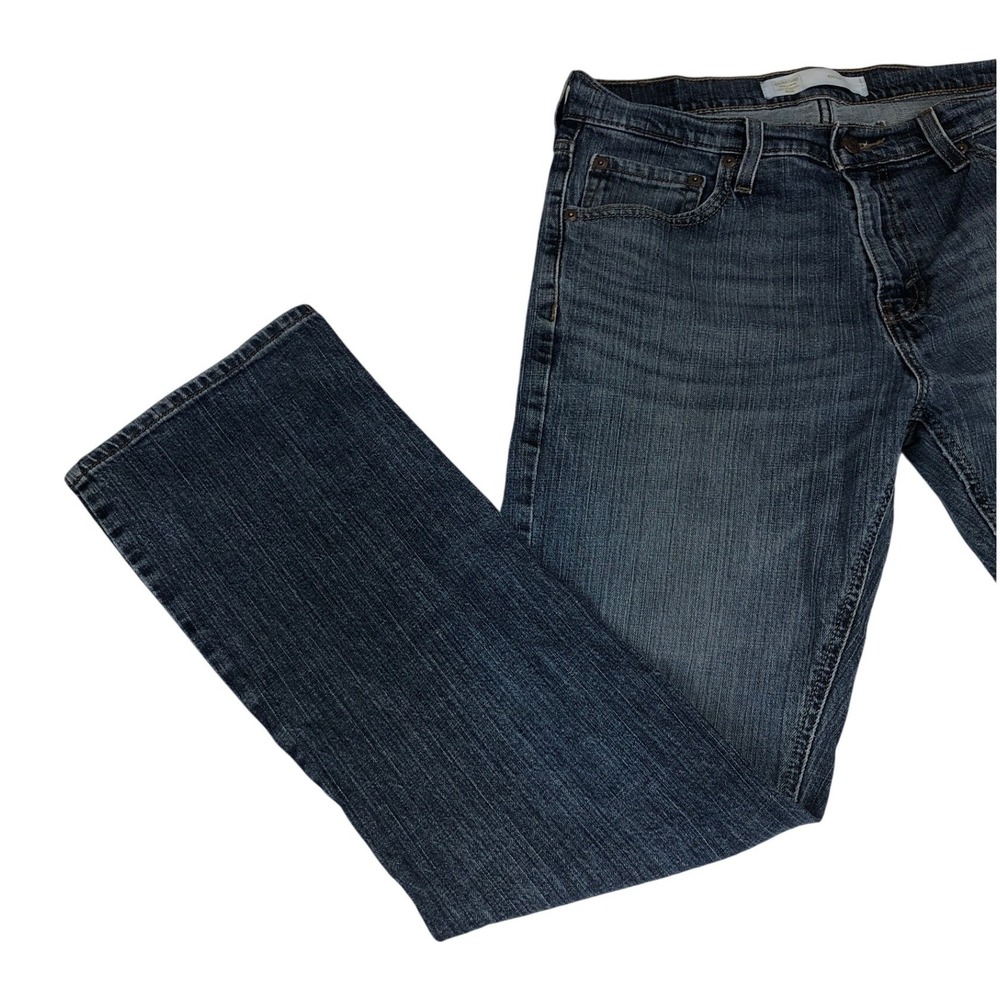Signature Levi Strauss Gold Label Mens Bootcut Jeans Dark Wash 32x34 Blue Denim - Picture 6 of 9